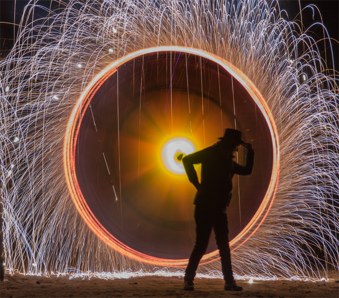 Lightpainting in Steinbergen